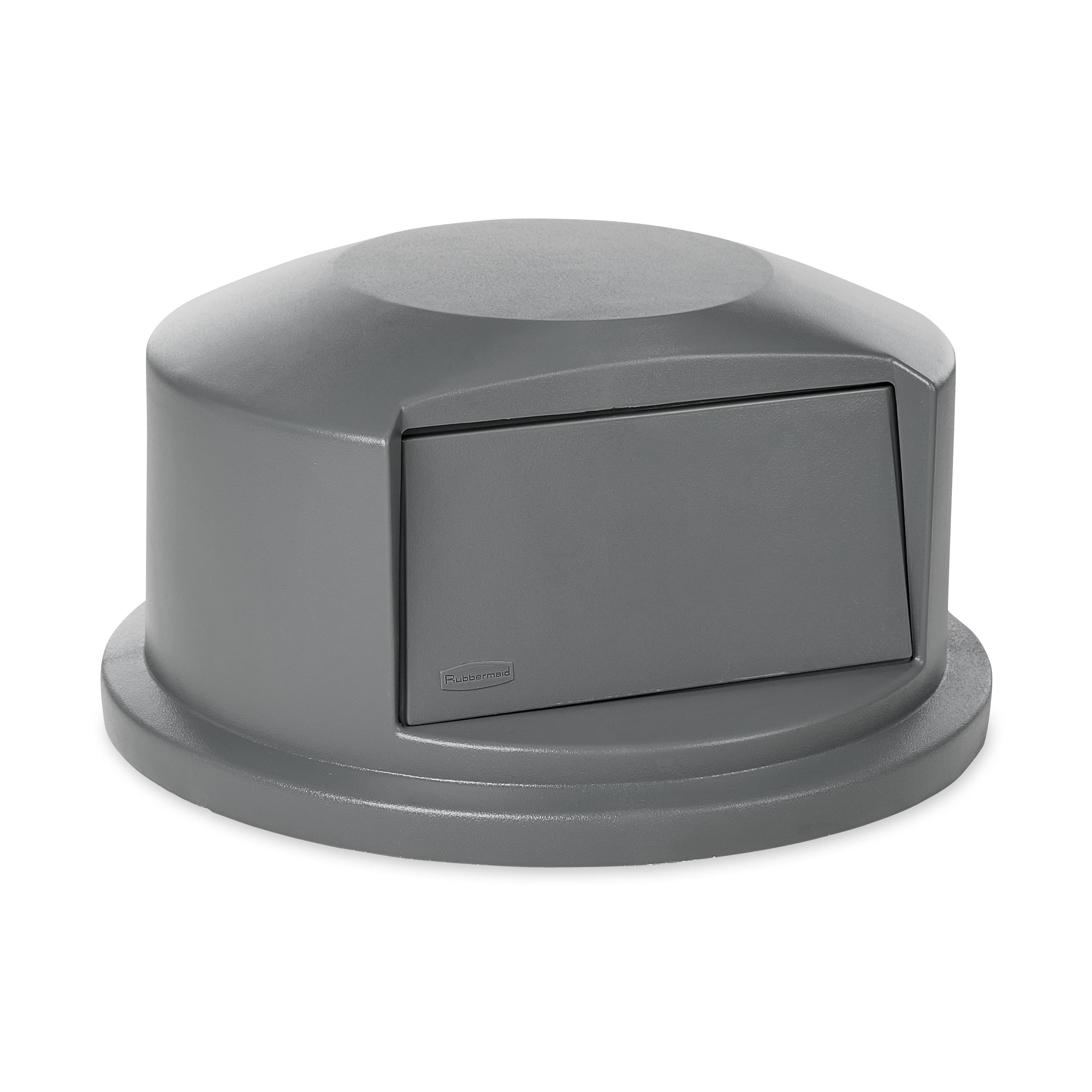 Brute® Dome Lid 24.8X24.8X12.63 IN 44 GAL Gray Resin Dome With Swing Door Outdoor Snap-Lock 1/Each