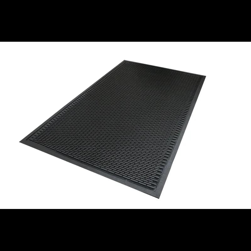 SuperScrape™ Scraper & Wiper Floor Mat 48X72 IN Black Nitrile Rubber With Smooth Backing Square Corner 1/Each