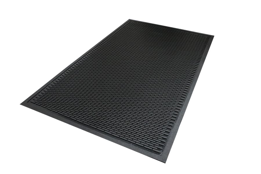SuperScrape™ Scraper & Wiper Floor Mat 48X72 IN Black Nitrile Rubber With Smooth Backing Square Corner 1/Each