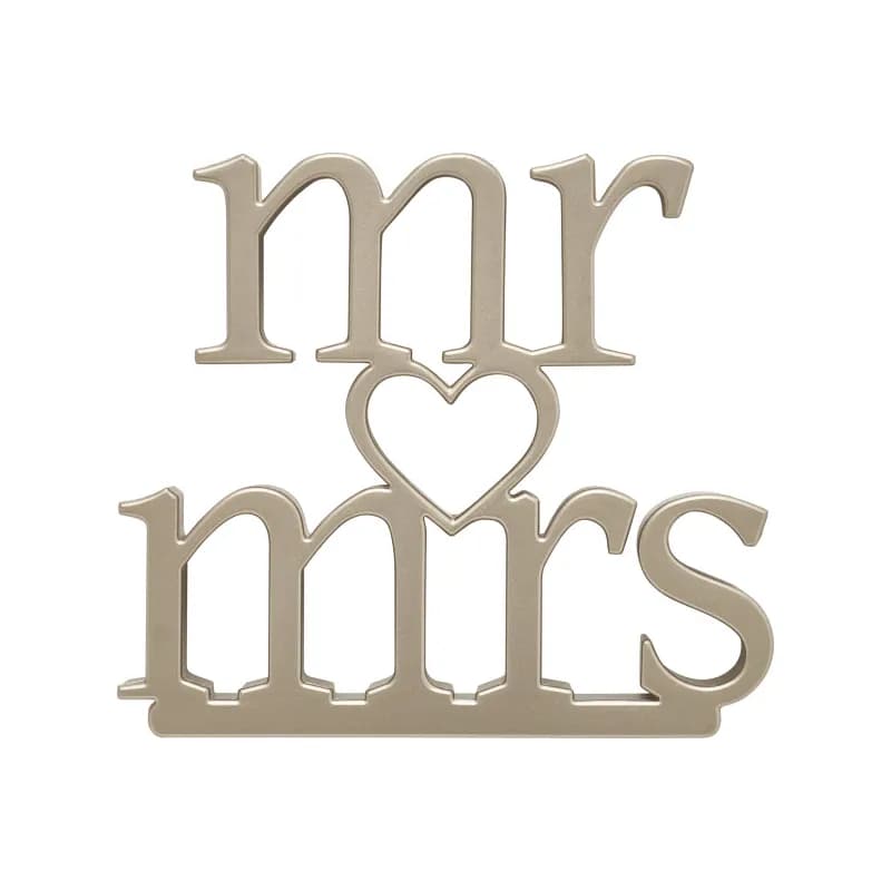 Wedding Cake Cake Topper 3.7X0.75X4 IN Light Golden 1/Each