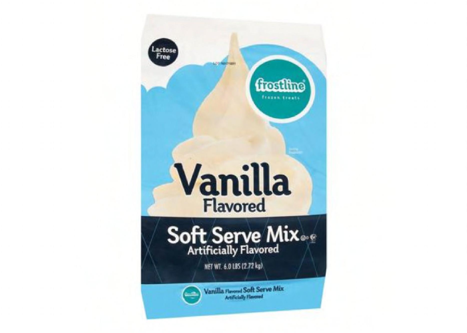 Frostline® Vanilla Soft Serve Mix 6 LB Dairy-Free 6/Case