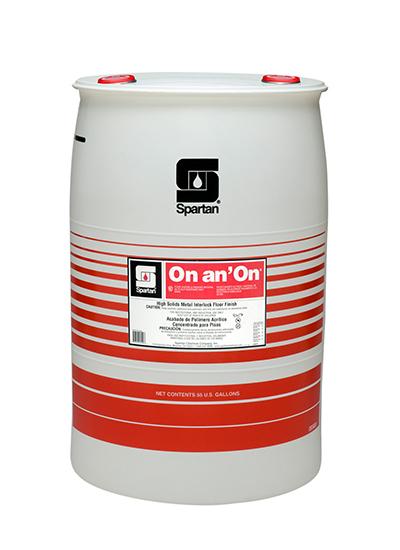 On an' On® Floor Finish 55 GAL Alkaline RTU 25% Solids Metal Interlock 1/Drum