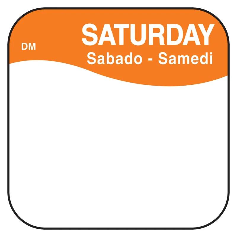 DissolveMark® Saturday Label 0.75X0.75 IN Day of the Week 1000/Roll