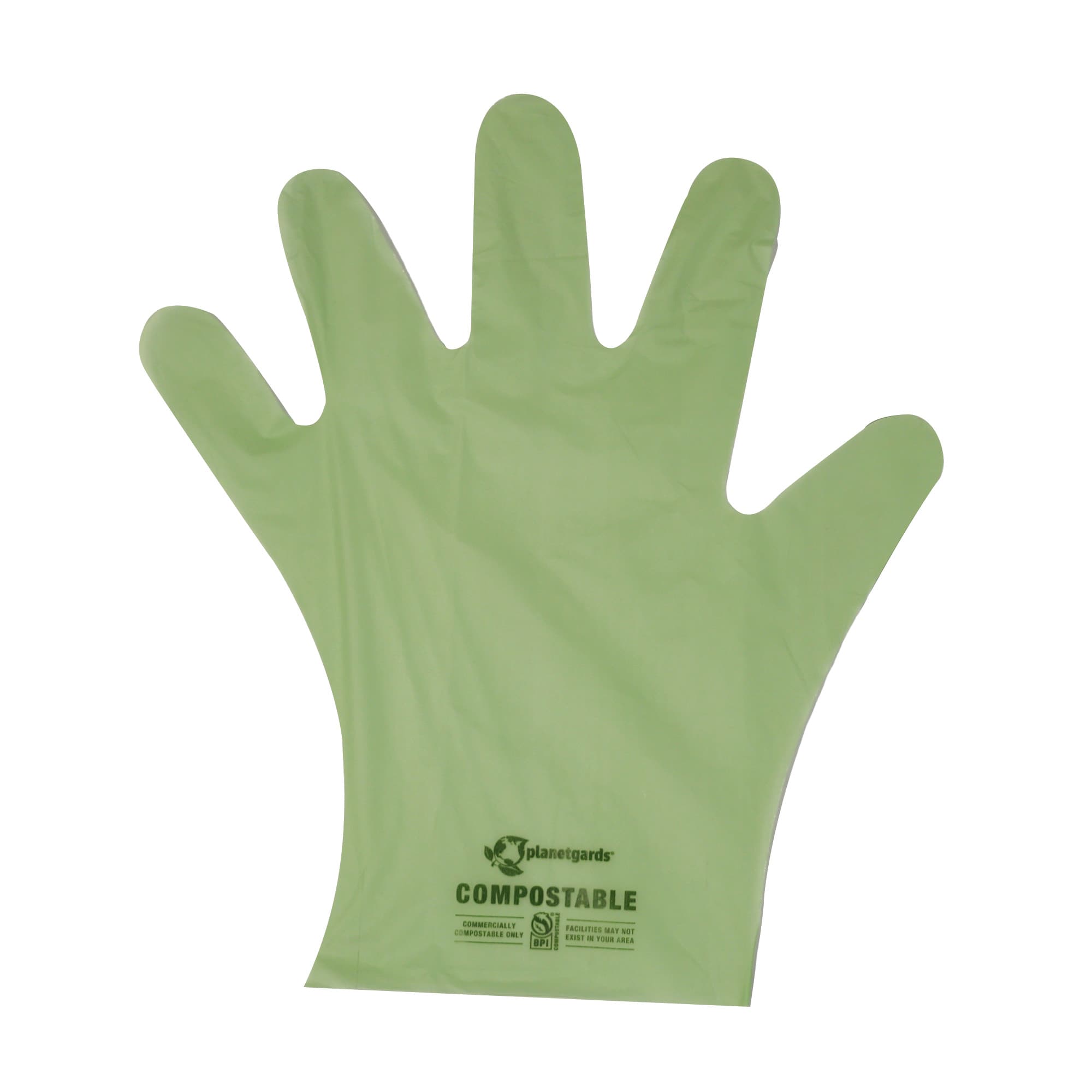 Planetgards® Gloves Large (LG) Translucent Green Powder-Free Touch Screen Compatible 250 Count/Box 4 Box/Case