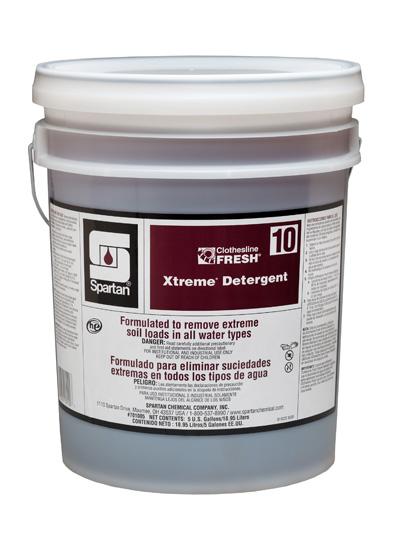 Clothesline Fresh® Xtreme® 10 Pleasant Scent Laundry Detergent 5 GAL Alkaline 1/Pail