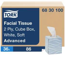 Tork F1 Facial Tissue F1 8.2X7.9 IN 4.1X7.9 IN White Single Fold Cube Box One-At-A-Time Dispensing Refill 86 Count/Box