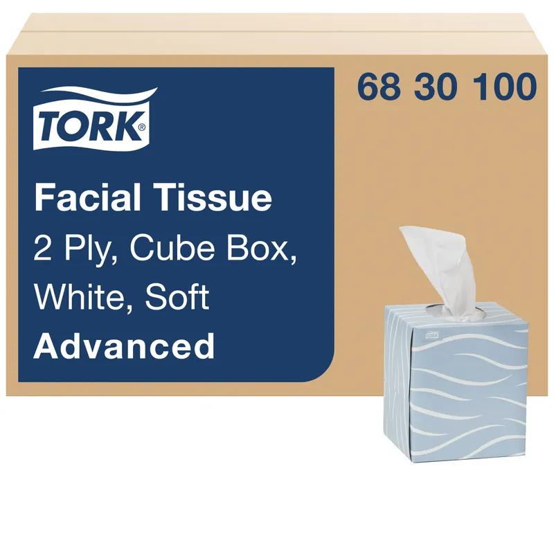 Tork F1 Facial Tissue F1 8.2X7.9 IN 4.1X7.9 IN White Single Fold Cube Box One-At-A-Time Dispensing Refill 86 Count/Box