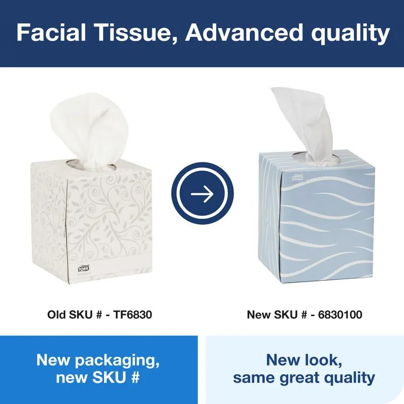 Tork F1 Facial Tissue F1 8.2X7.9 IN 4.1X7.9 IN White Single Fold Cube Box One-At-A-Time Dispensing Refill 86 Count/Box