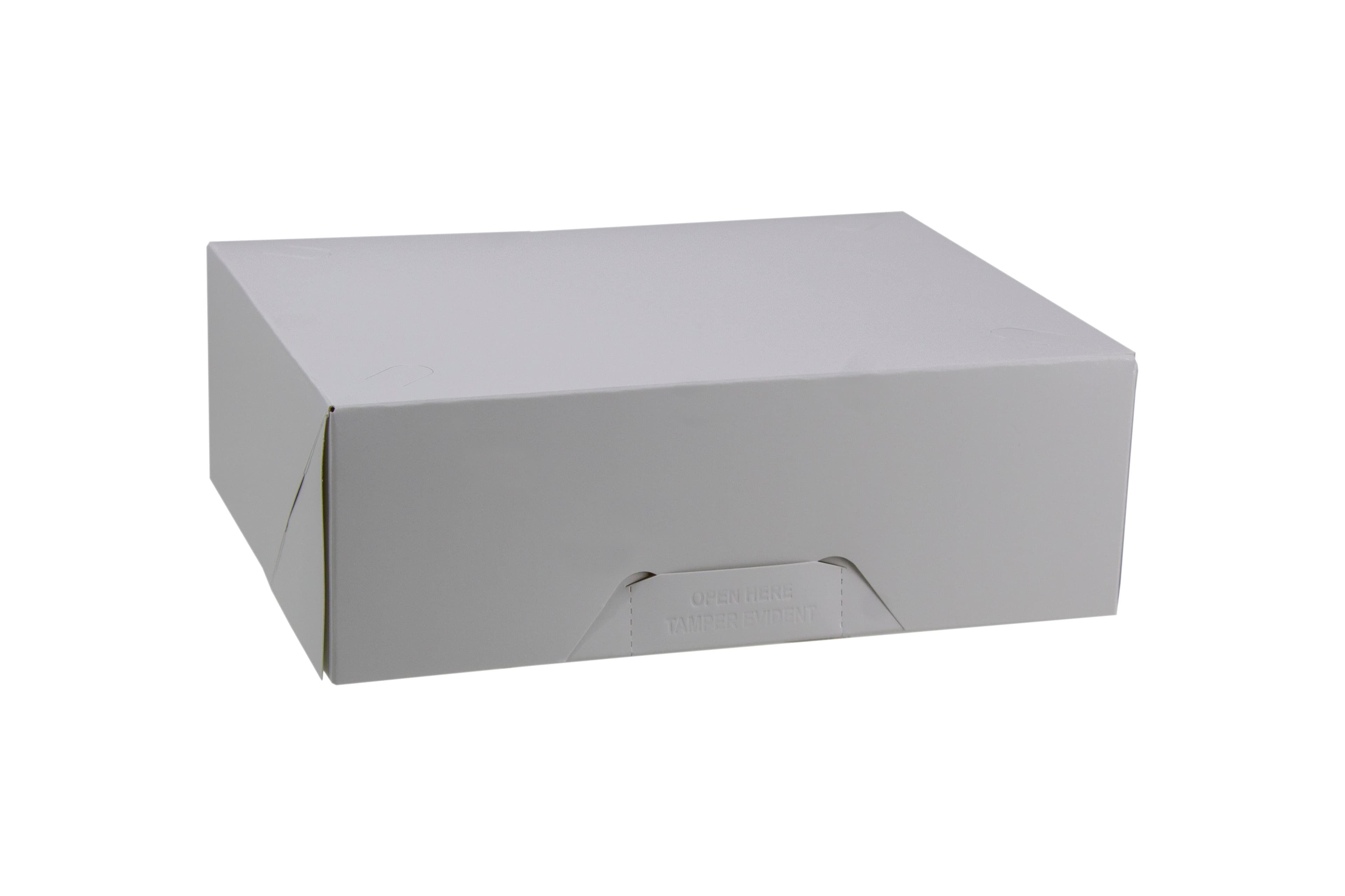 Snack Pak Take-Out Box 9.25X7.375X3.125 IN White 6 Corner Tamper-Evident 150/Case