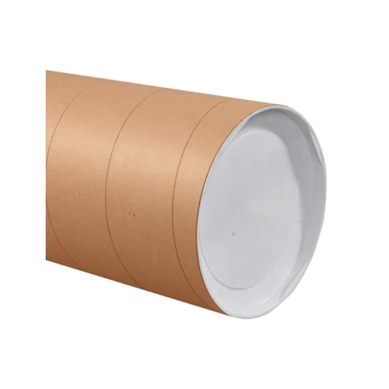 Mailing Tube & Endcap Jumbo 8X48 IN Kraft Cardboard 3PLY 10/Case
