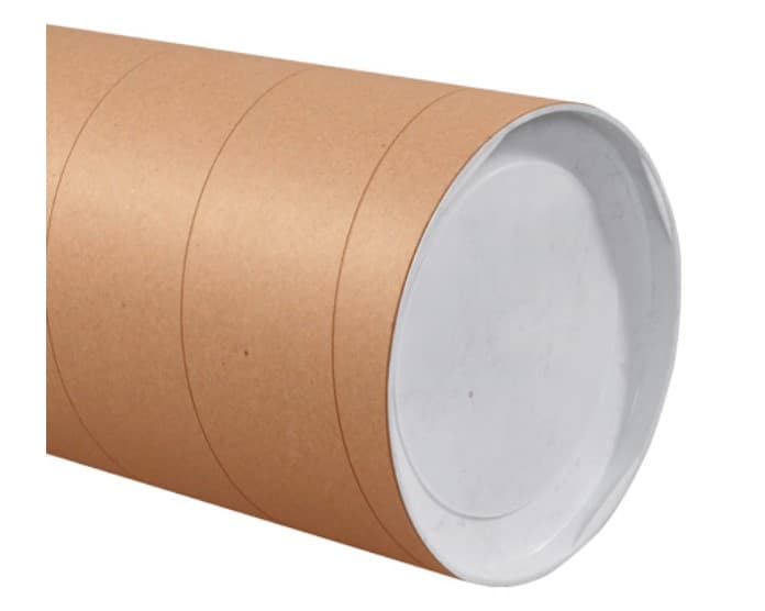 Mailing Tube & Endcap Jumbo 8X48 IN Kraft Cardboard 3PLY 10/Case