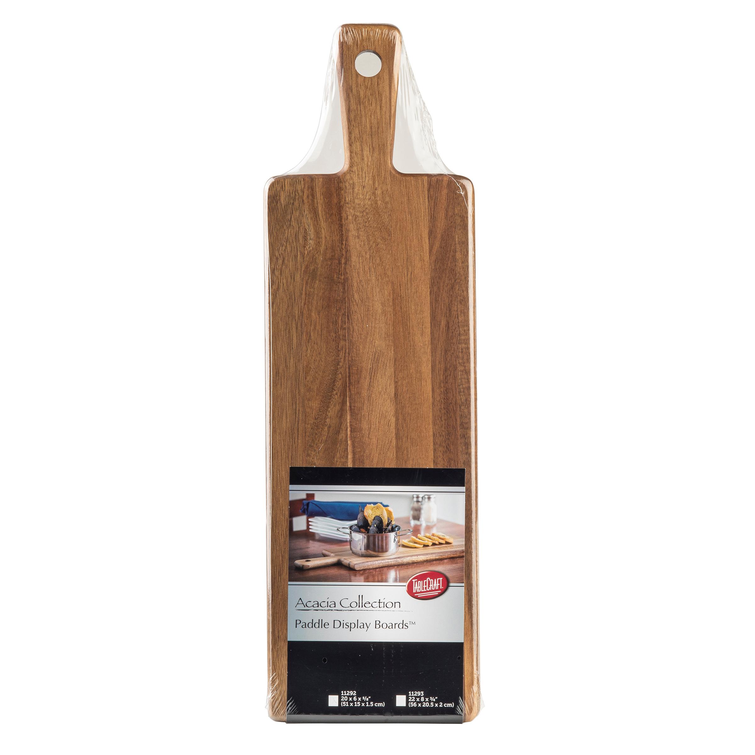 Acacia Collection Serving Paddle Serving Board 20X6X0.625 IN Acacia Wood Rectangle With Hanging Hole Hand Wash 1/Each