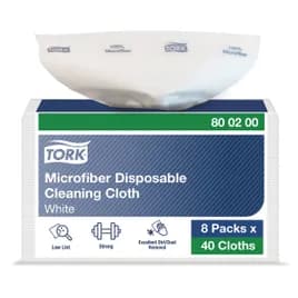 Tork Cleaning Cloth 13.4X11.6 IN 6X7 IN 1 Microfiber White 1/4 Fold Refill 480/Case