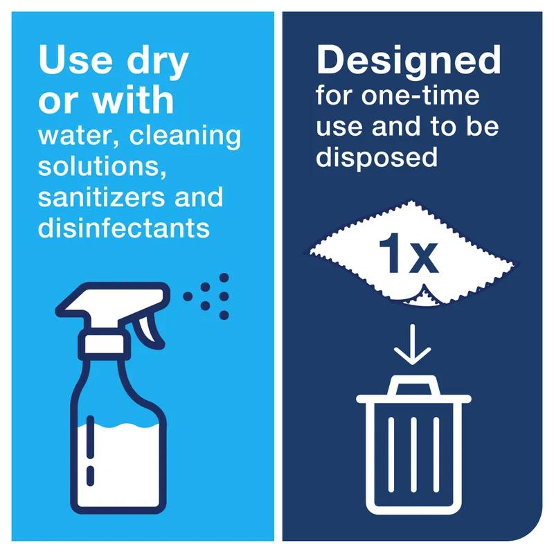 Tork Cleaning Cloth 13.4X11.6 IN 6X7 IN 1 Microfiber White 1/4 Fold Refill 480/Case