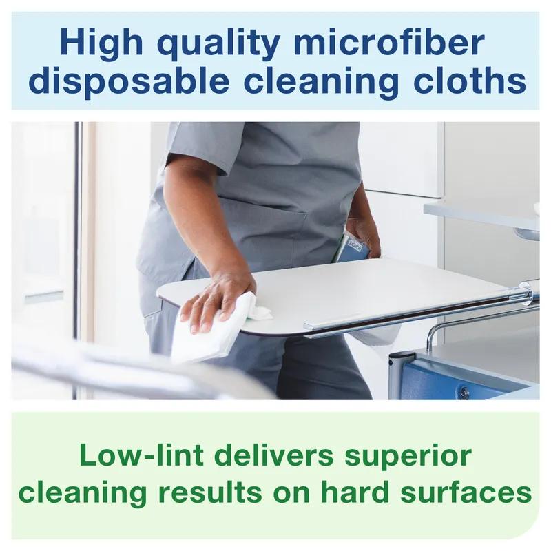 Tork Cleaning Cloth 13.4X11.6 IN 6X7 IN 1 Microfiber White 1/4 Fold Refill 480/Case