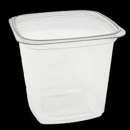 Deli Container Base 24 OZ RPET Clear Square 480/Case