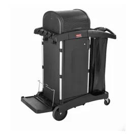 Janitorial Cleaning Cart Black Plastic Executive High Security 1/Case