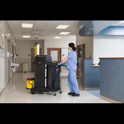 Executive Series Janitorial Cleaning Cart 39X22.5X26.25 IN Black Plastic Executive High Security 1/Case