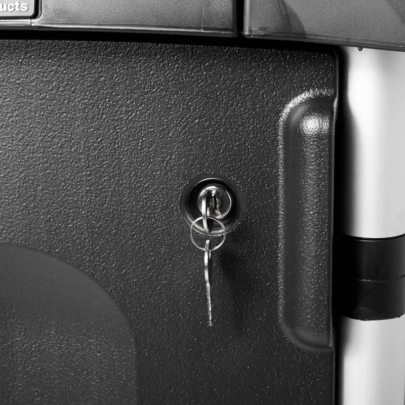 Executive Series™ Janitorial Cleaning Cart 48.25X22X53.5 IN Black Plastic Executive High Security 1/Case