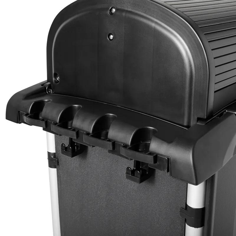 Executive Series™ Janitorial Cleaning Cart 48.25X22X53.5 IN Black Plastic Executive High Security 1/Case