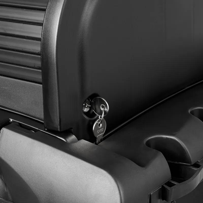 Executive Series™ Janitorial Cleaning Cart 48.25X22X53.5 IN Black Plastic Executive High Security 1/Case