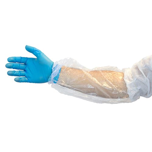 Safety Zone® Sleeve Protector 18 IN Clear PE Elastic at Both Ends 1000/Case