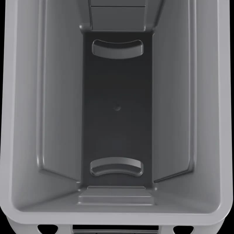 Slim Jim® Trash Can 16 GAL 64 QT Blue Resin Venting Channels Slim 1/Each