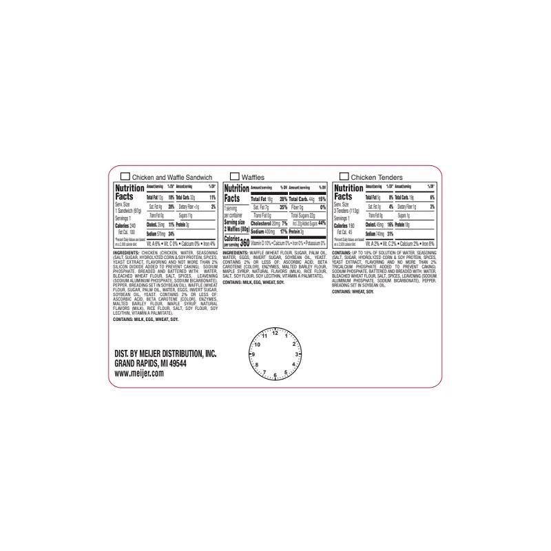 Chicken And Waffle Label Check Box 2/Case