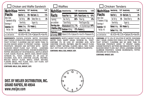 Chicken And Waffle Label Check Box 2/Case