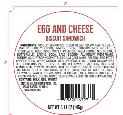 Egg And Cheese Biscuit Sandwich Label 1/Roll