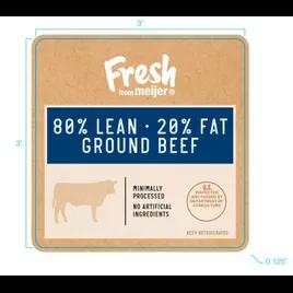 80/20 Gound Beef Label 20/Case