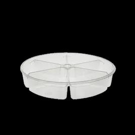 Deli Serving Tray 64 OZ 6 Compartment PET Clear Round 100/Case