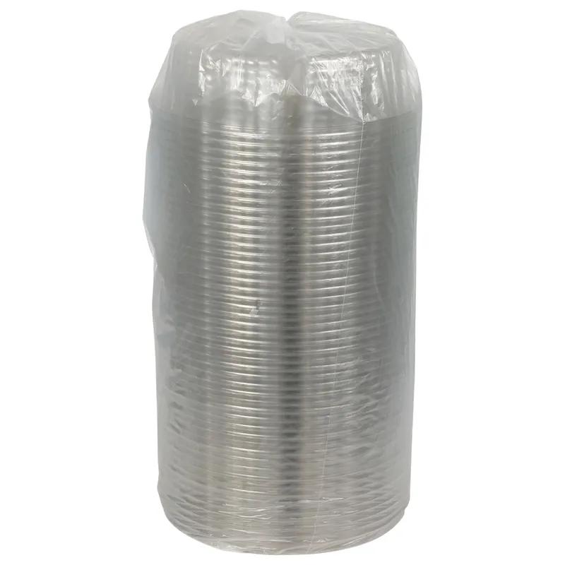 Deli Serving Tray Base & Lid Combo 64 OZ 4 Compartment PET Clear Round 100/Case