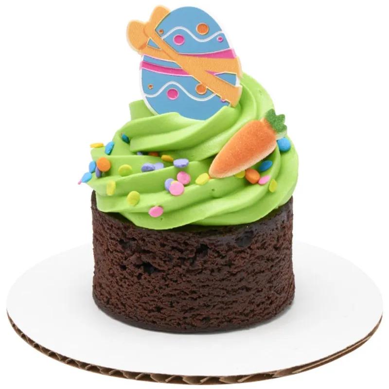 Cake & Cupcake Topper Ring Pink Foil Egg-Cited for Easter 144/Bag