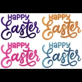 Cake Decorating Layon Foil Happy Easter 24/Bag