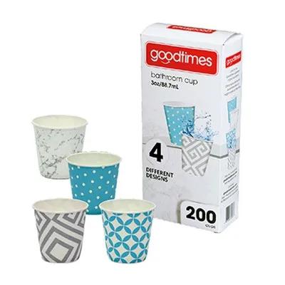 Cold Cup 3 OZ Coated Paper 4 Designs 2400/Case