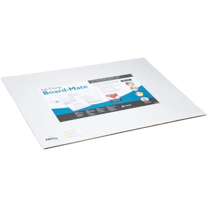 San Jamar Saf-T-Grip Board Mate Cutting Board 22X16X0.13 IN White Hygienic 1/Each