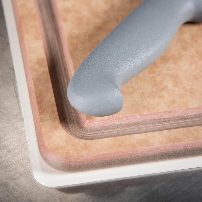 San Jamar Saf-T-Grip Board Mate Cutting Board 22X16X0.13 IN White Hygienic 1/Each