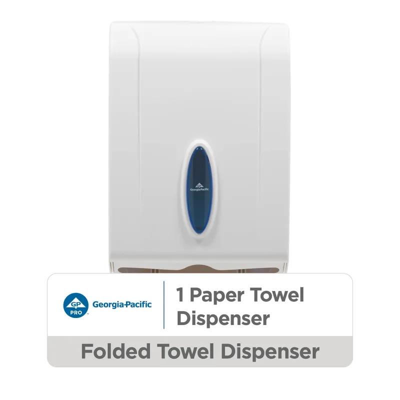 Georgia-Pacific Pro® Paper Towel Dispenser 5.5X11.1 IN Plastic Wall Mount, Locking White Multifold 1/Each