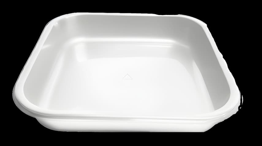 Cake Tray 33 OZ 8X8X1.25 IN CPET White Square 250/Case