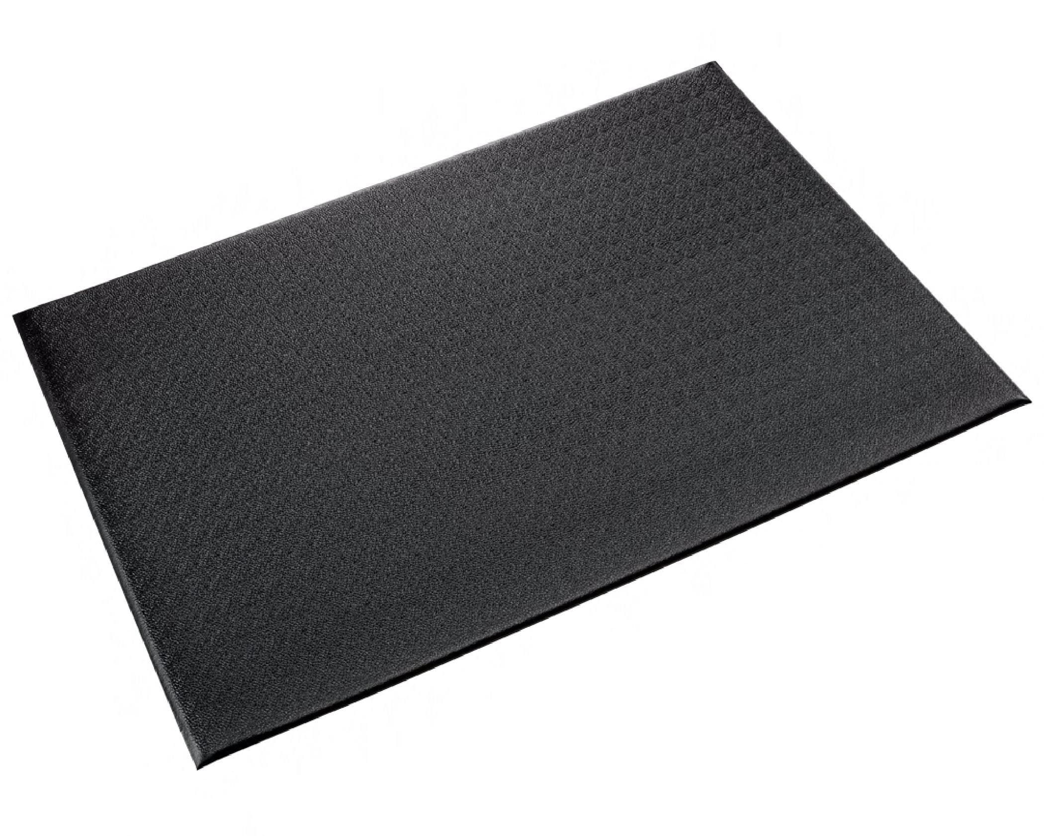 Tuff-Spun Foot Lover Anti-Fatigue Floor Mat 24X36X0.38 IN Black Polyvinyl Chloride (PVC) Foam 1/Each