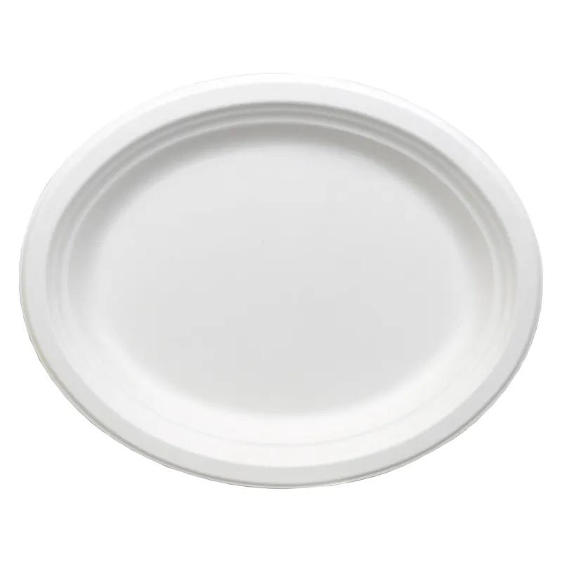 Plate 12X10 IN Natural White Oval 500/Case