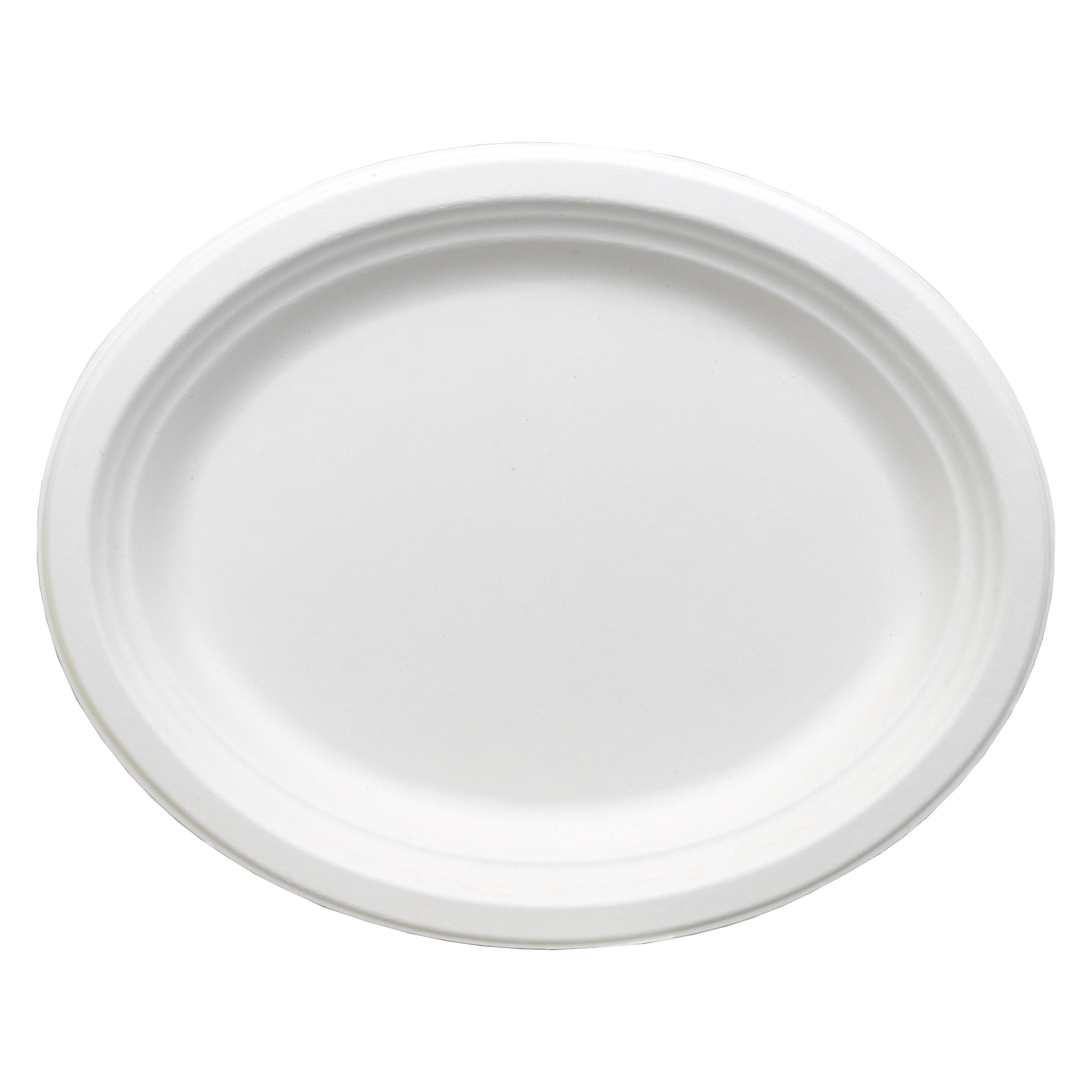 Plate 12X10 IN Natural White Oval 500/Case