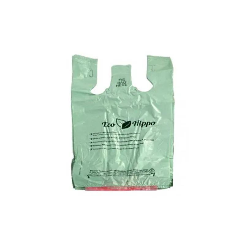 Bag 12X7X22 IN 15MIC Green Compostable T-Shirt 1300/Case