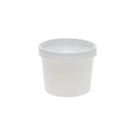 Soup Food Container Base & Lid Combo 12 OZ Paperboard White Round 250/Case