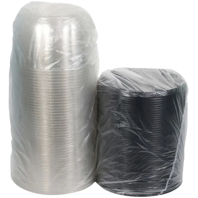 Cake Container & Lid Combo With Rosedome Lid 8X5.75 IN PET Black Clear 100/Case