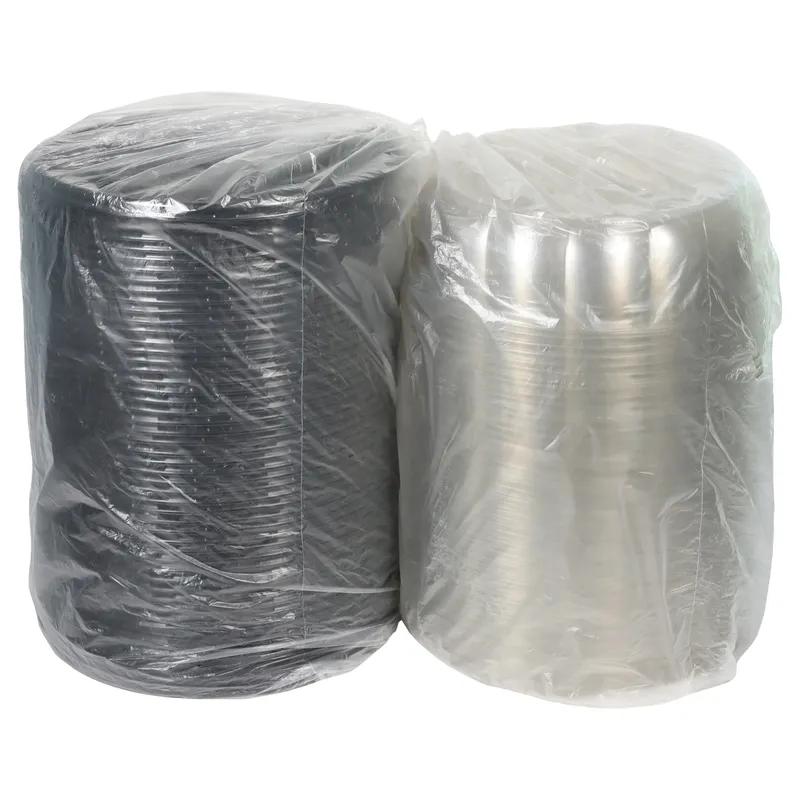 Cake Container & Lid Combo With Rosedome Lid 13X3.5 IN PET Black Clear 50/Case