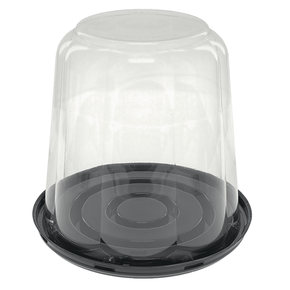 Bakery Container & Lid Combo With Rosedome Lid 6.75X6.25 IN Black Clear 160/Case