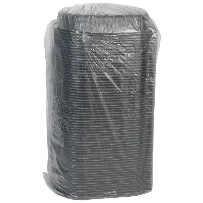 Take-Out Container Base 8.125X6.5X1.5 IN MFPP Black Rectangle 250/Case