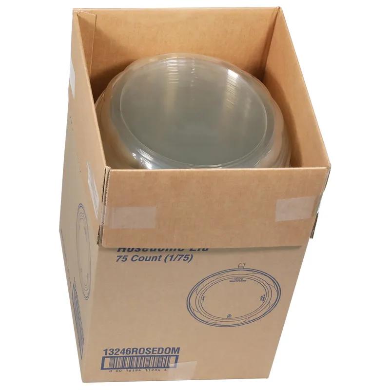 Lid Polyethylene Terephthalate (PET) Rosedome 12 IN Clear For After Bake Bakery Container 75/Case